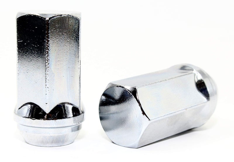 Veritek Performance مجموعة من 24 صمولة لوقا مزدوجة من كروم فيريتيك 14x1.5mm 1.75 بوصة 45mm الطول الكلي 7/8 22mm سداسي لسيارات كاديلاك شيفروليه دودج جي إم سي نيسان رام تويوتا لجنوط سيارات الدفع الرباعي المخصصة - Image 3